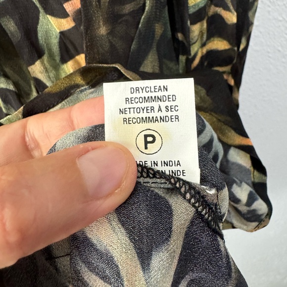 Bl^nk London leopard blouse embroidered size small - Picture 6 of 7